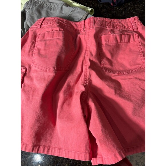 Talbots Petites Cargo Shorts Lot of 3 Womens Size 14P Coral Green Gray - Picture 11 of 11